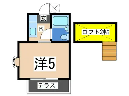 コーポコジマ(1K/1階)の間取り写真