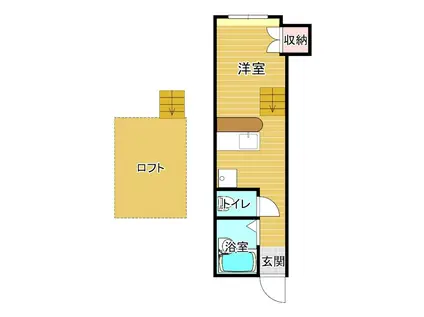 サンローゼ(ワンルーム/2階)の間取り写真