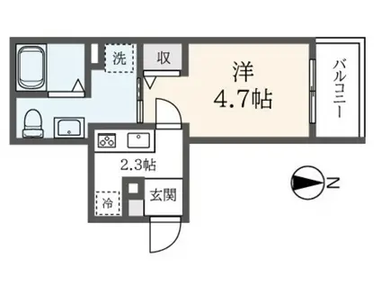 アスピダ新横浜(1K/3階)の間取り写真