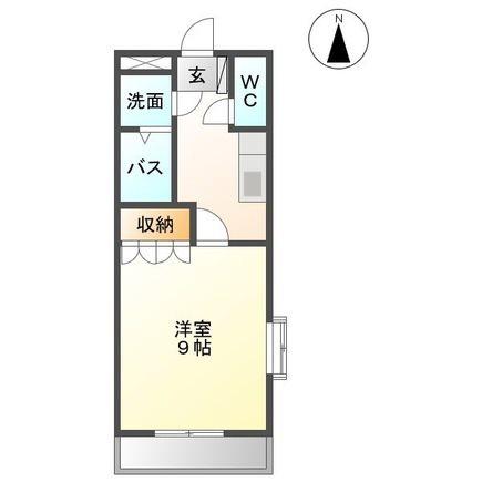 COZY HILLS(1K/2階)の間取り写真