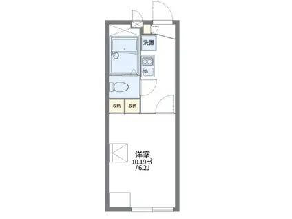 レオパレスBON VOYAGE(1K/1階)の間取り写真