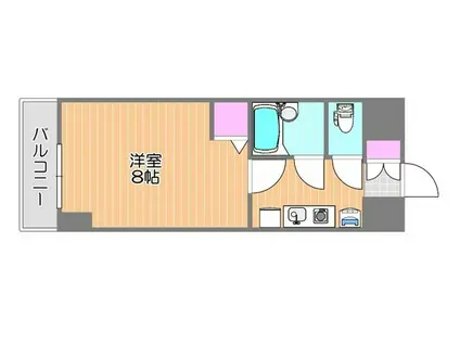 シャトー日興(1K/1階)の間取り写真