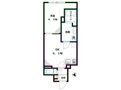 エルファ―ロ善福寺(1DK/3階)の間取り写真