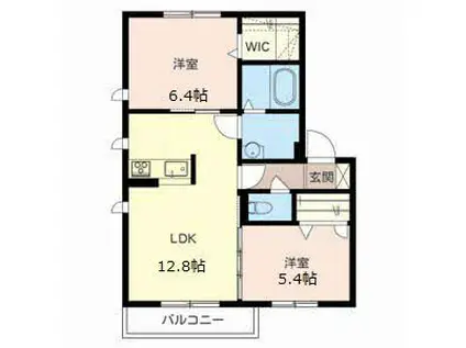 SOLEIL彩都(2LDK/2階)の間取り写真