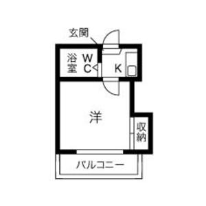 マイルストーン本陣II(1K/2階)の間取り写真
