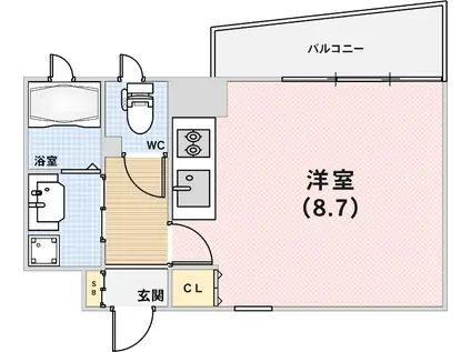SUMIALE 山本通(ワンルーム/2階)の間取り写真