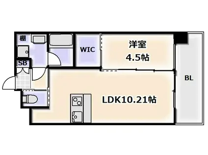 プレジオ大正(1LDK/12階)の間取り写真