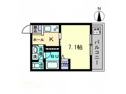 MAISON DE QUATRE III(1K/3階)の間取り写真