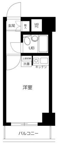 パレドール中野(ワンルーム/5階)の間取り写真
