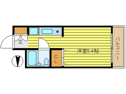 第57新井ビル(1K/2階)の間取り写真