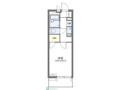 レオパレス曙(1K/4階)の間取り写真