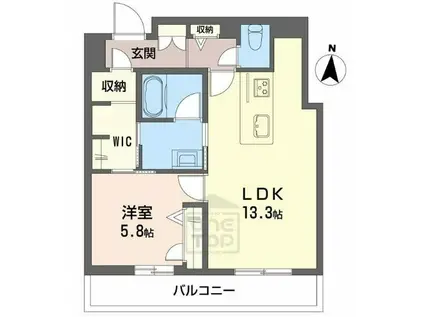 和の社 江坂(1LDK/3階)の間取り写真