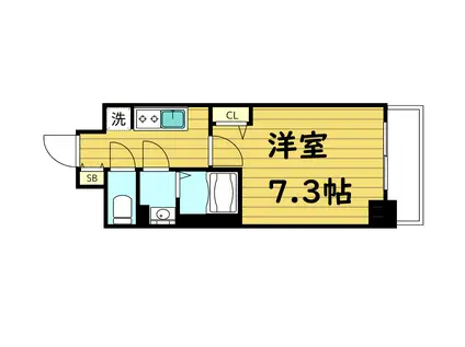 プリムール新深江(1K/2階)の間取り写真