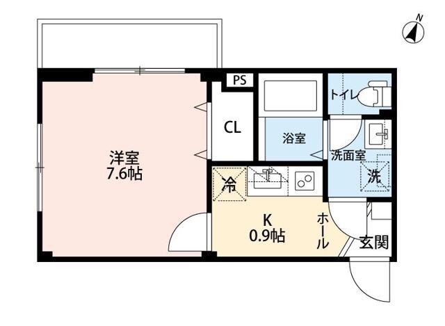 ヴィステリオ北沢(1K/3階)の間取り写真