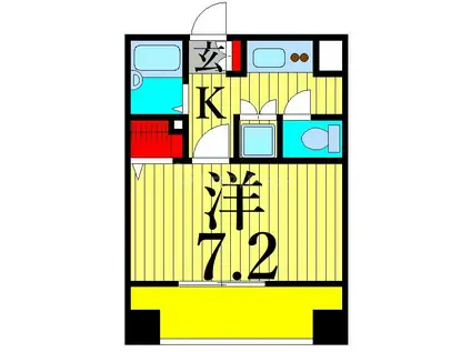 ステージグランデ文京大塚(1K/6階)の間取り写真