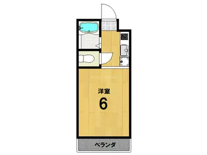 シャトーニシムラ(1K/2階)の間取り写真