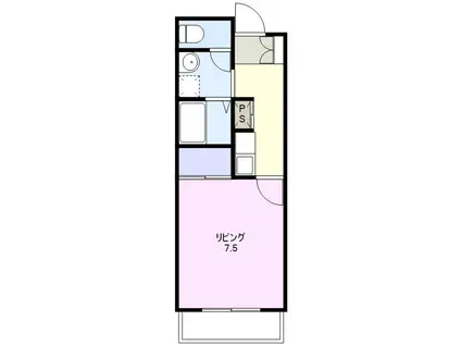 THE AVENUE(1K/6階)の間取り写真