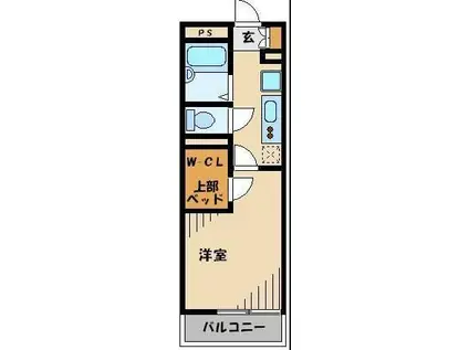 レオパレスKOIWAI(1K/1階)の間取り写真