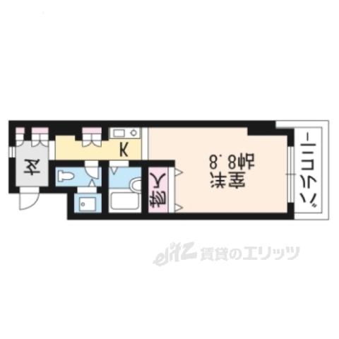 キャッスル21(1K/3階)の間取り写真