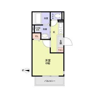 RELAFORT綱島(1K/2階)の間取り写真