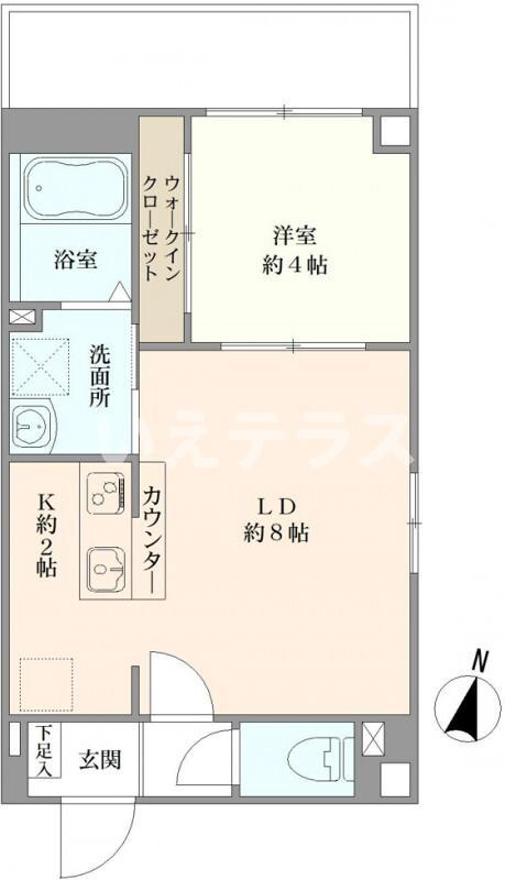 サンシエ神戸元町(1LDK/1階)の間取り写真