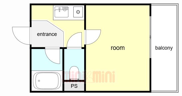 メゾンドピュア(1K/2階)の間取り写真