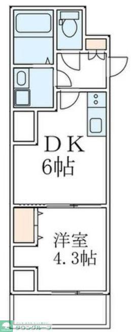 GRAN PASEO菊川II(1DK/2階)の間取り写真