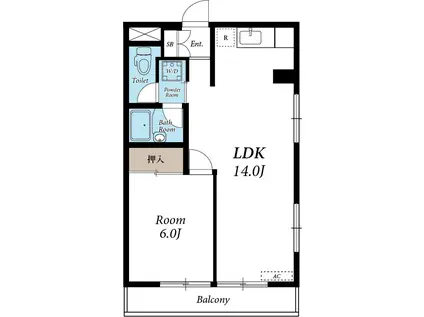 ブランルージュ(1LDK/3階)の間取り写真
