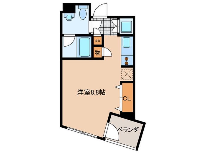 エスティメゾン板橋C6(ワンルーム/13階)の間取り写真
