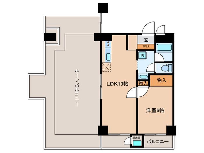 DIKマンション五反田(1LDK/5階)の間取り写真