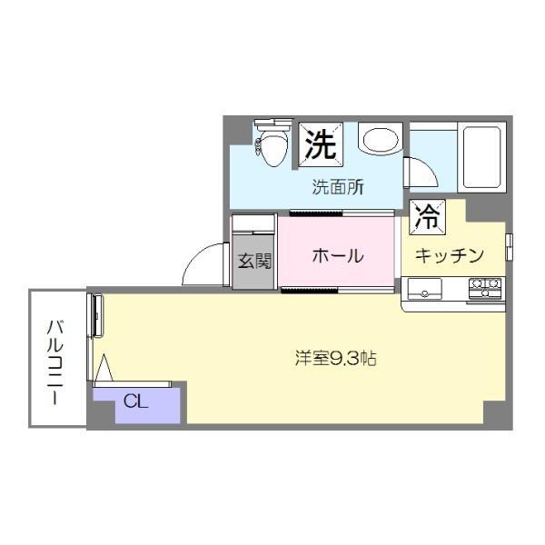 グランシエル羽田(1K/3階)の間取り写真