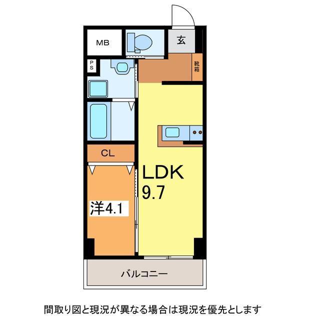 I RESIDENCE(1LDK/2階)の間取り写真