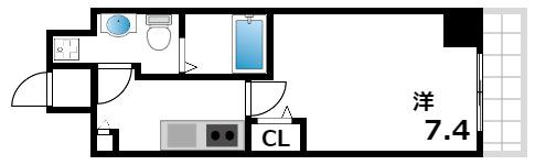 KTG RESIDENCE 芦屋西(1K/2階)の間取り写真