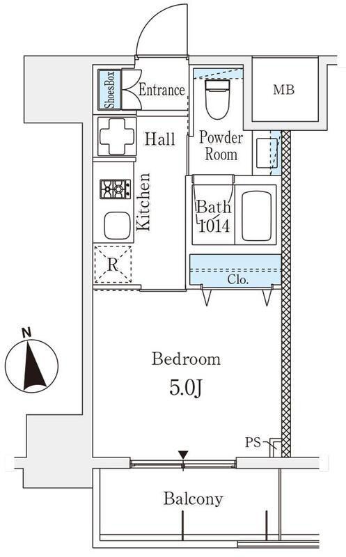 RESIDENCE高輪台(1K/3階)の間取り写真