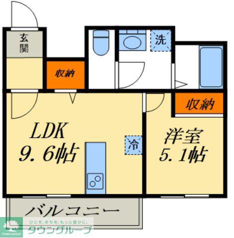 コンフォール川口(1LDK/3階)の間取り写真