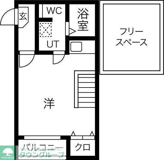 エメテラス(1SK/2階)の間取り写真