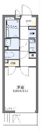 レオネクストラグレージュIII(1K/3階)の間取り写真