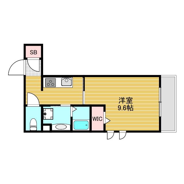 FOUR SEASONS瑞光(1K/1階)の間取り写真