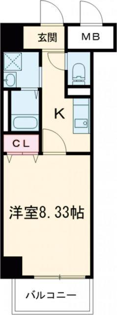 FREEDOM RESIDENCE 藤井寺岡(1K/5階)の間取り写真