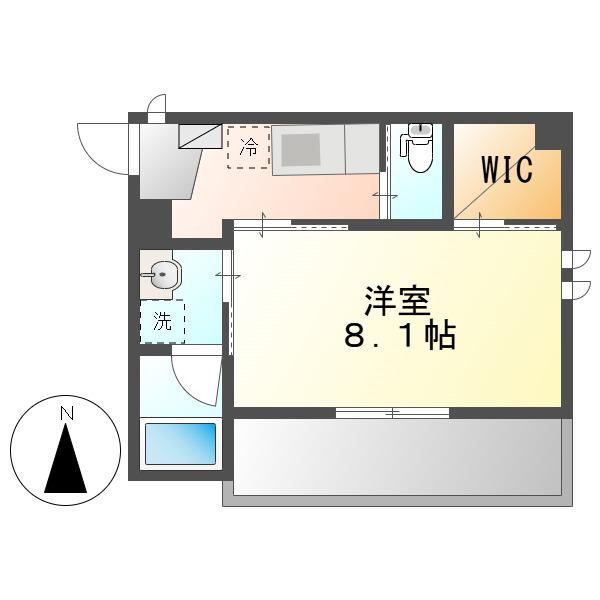 カーサエスト(1K/3階)の間取り写真