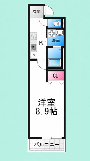 フジパレス湊駅南(1K/3階)の間取り写真