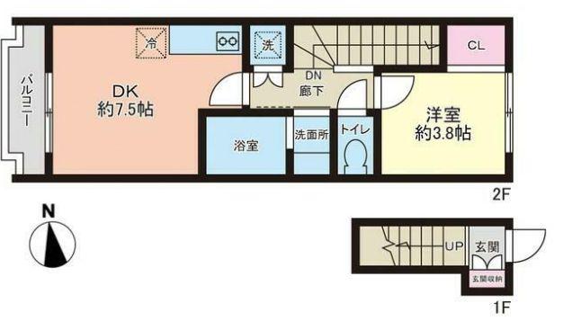 STAR RICH COURT(1DK/1階)の間取り写真