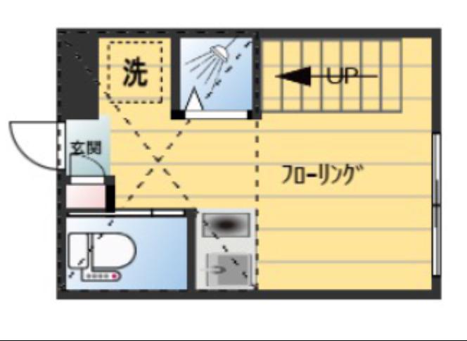 コンフォート千早(ワンルーム/1階)の間取り写真