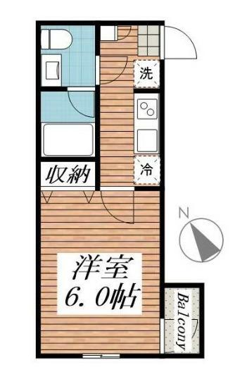 CHOUCHOU阿佐ヶ谷A棟(ワンルーム/1階)の間取り写真