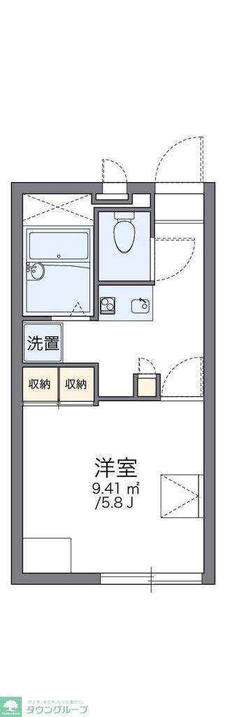 レオパレスしなの路(1K/1階)の間取り写真