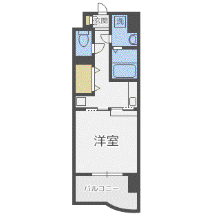 CAVANA天神(1K/8階)の間取り写真