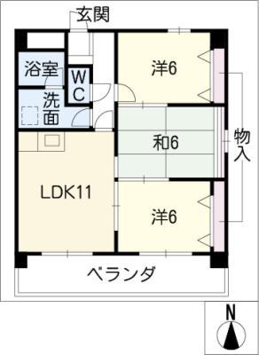KAPPA AP(3LDK/2階)の間取り写真