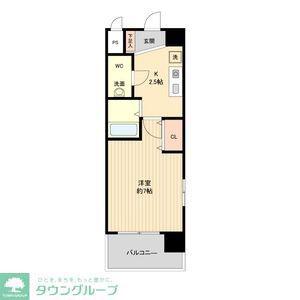 パークフラッツ金山(1K/4階)の間取り写真