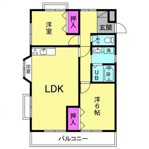 エトワール1(3DK/1階)の間取り写真