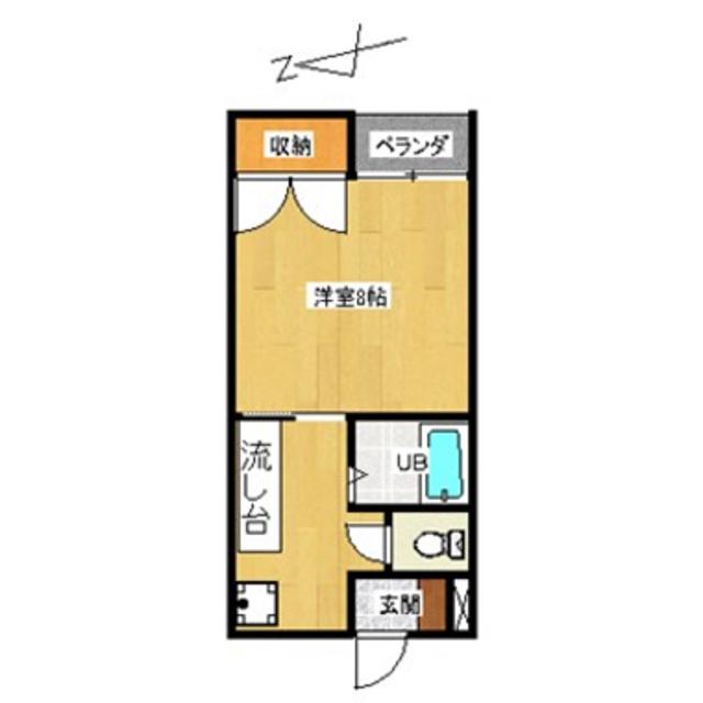 アーバニティー(1K/1階)の間取り写真